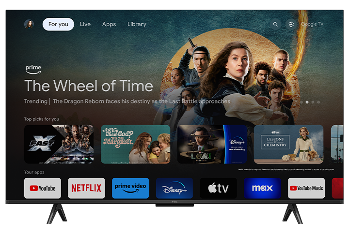 TCL 43" S Class 4K UHD HDR LED Smart TV with Google TV – 43S551G-CA