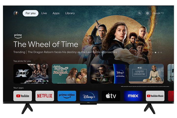 TCL 50" S Class 4K UHD HDR LED Smart TV with Google TV – 50S551G-CA