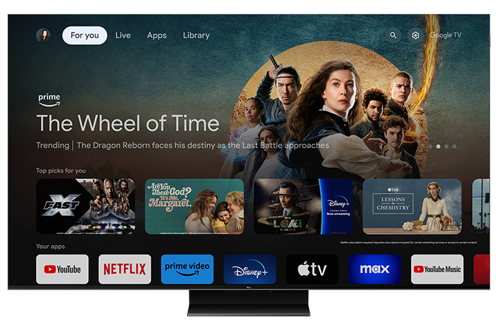 TCL 65" Q Class 4K UHD HDR QD-Mini LED Smart TV with Google TV – 65QM751G