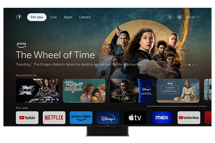 TCL 75" Q Class 4K UHD HDR QD-Mini LED Smart TV with Google TV – 75QM851G