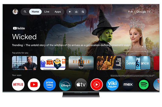 TCL 85" QM9K Series QD-Mini LED QLED 4K UHD Smart TV with Google TV – 85QM9K