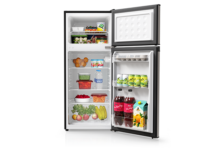 TCL 4.5 Cu.Ft. Two Door Refrigerator - Stainless Look
