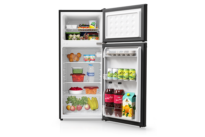 TCL 4.5 Cu.Ft. Two Door Refrigerator - Black Stainless Look