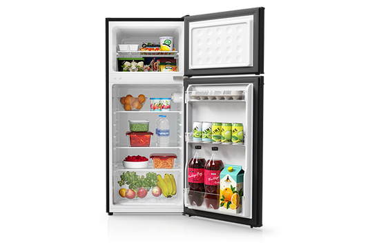 TCL 4.5 Cu.Ft. Two Door Refrigerator - Black Stainless Look
