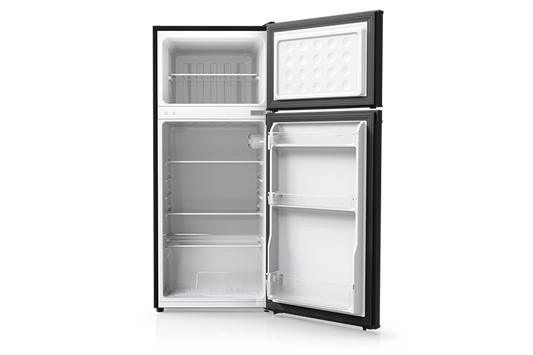 TCL 4.5 Cu.Ft. Two Door Refrigerator - Black Stainless Look