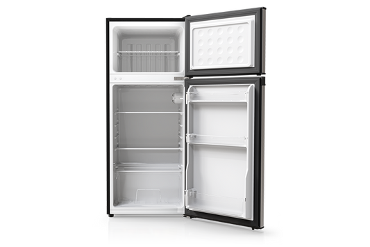 TCL 4.5 Cu.Ft. Two Door Refrigerator - Stainless Look