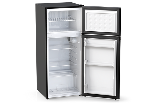 TCL 4.5 Cu.Ft. Two Door Refrigerator - Black Stainless Look