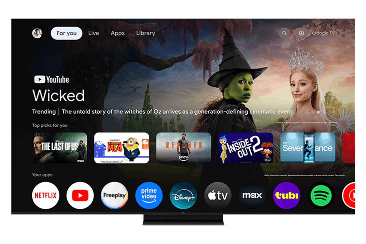 TCL 65" QM7L Series SQD-Mini LED 4K UHD HDR Smart TV with Google TV – 65QM7L