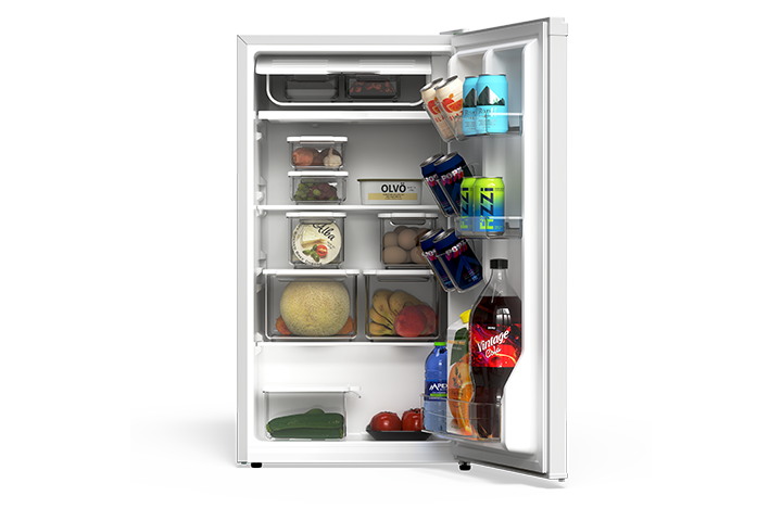 TCL 3.1 Cu.Ft Single Door Mini Refrigerator White - TRM31S4AW