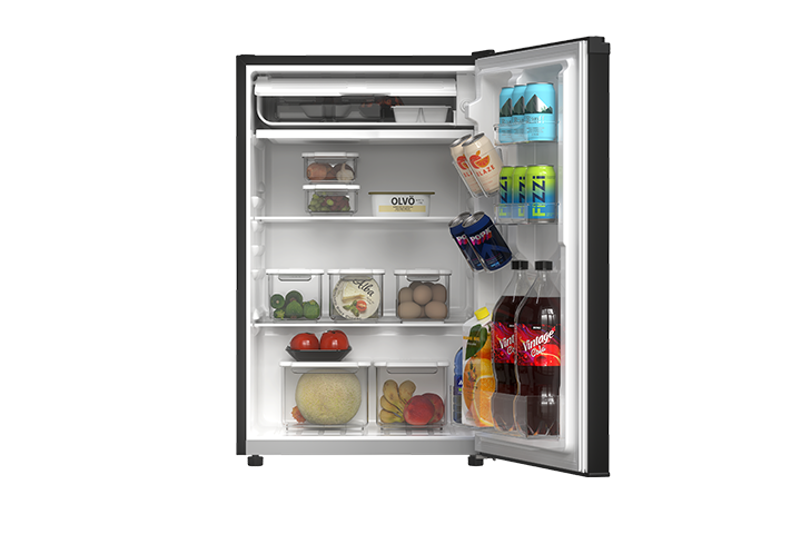 TCL 4.5 Cu.Ft Single Door Mini Refrigerator Black - TRM45S4AB