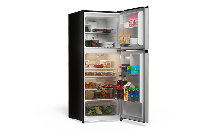 TCL 10.1 Cu.Ft. Two Door Refrigerator Stainless- TRT10T4AL